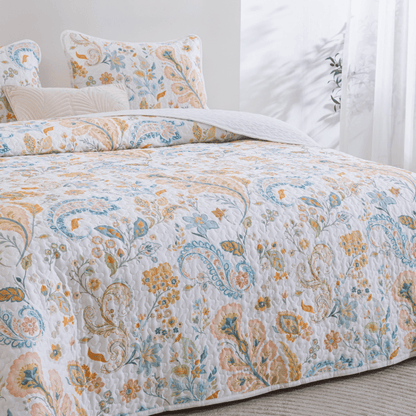 Ownkoti Country Style Multicolor Flower Cotton Quilt Set - image 2