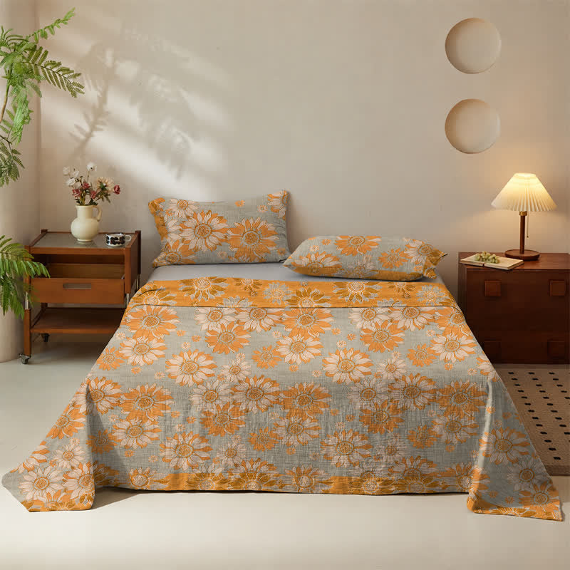 Ownkoti Sunflower Garden Cotton Gauze Bedspread - image 7