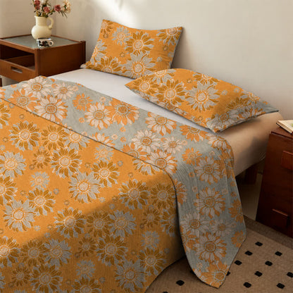 Ownkoti Sunflower Garden Cotton Gauze Bedspread - image 1