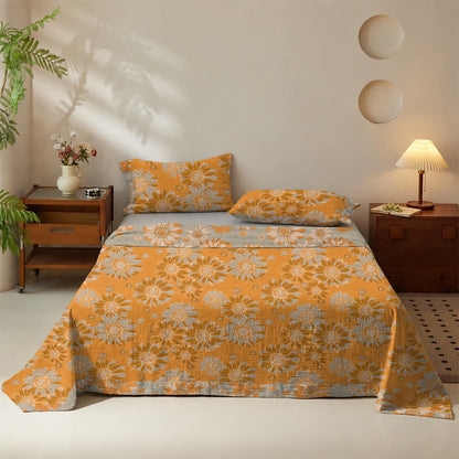 Ownkoti Sunflower Garden Cotton Gauze Bedspread - image 2