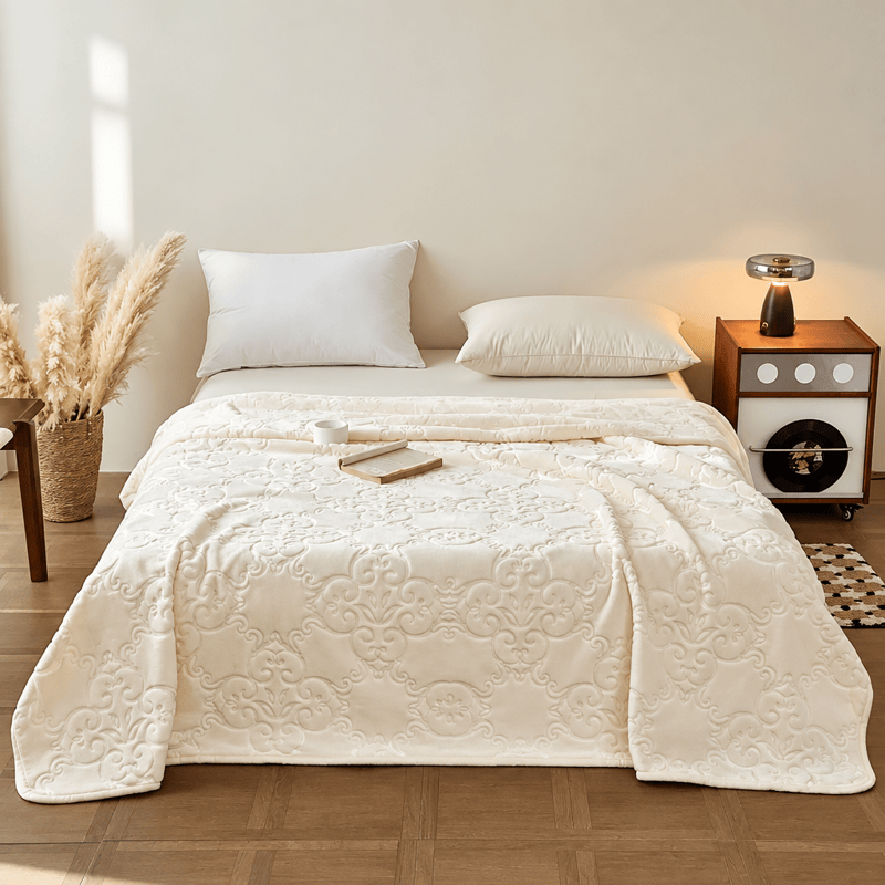 Ownkoti Multi-color Luxury Raschel Fleece Blanket - Beige - Blanket - 79" x 91" - image 25
