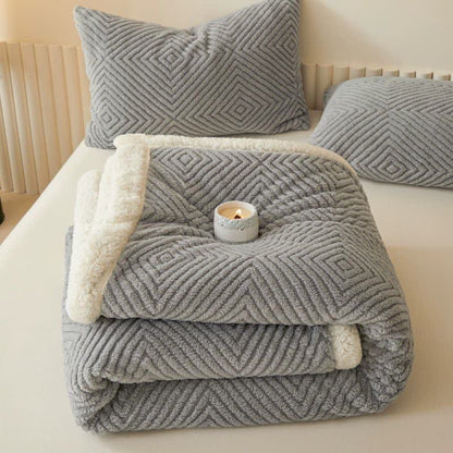 Ownkoti Geometric Diamond Coral Fleece Throw Blanket - image 34