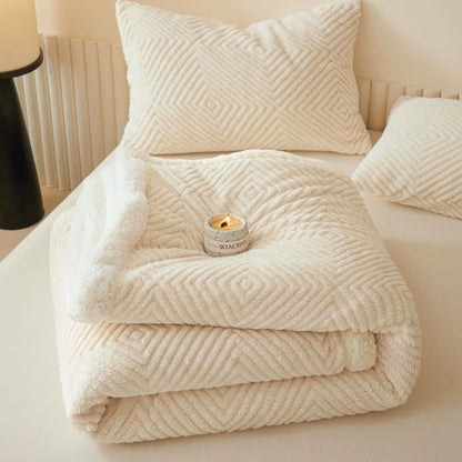 Ownkoti Geometric Diamond Coral Fleece Throw Blanket - image 9