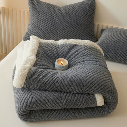 Ownkoti Geometric Diamond Coral Fleece Throw Blanket - image 30