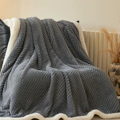 Ownkoti Geometric Diamond Coral Fleece Throw Blanket - image 29