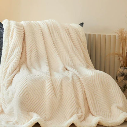Ownkoti Geometric Diamond Coral Fleece Throw Blanket - image 8