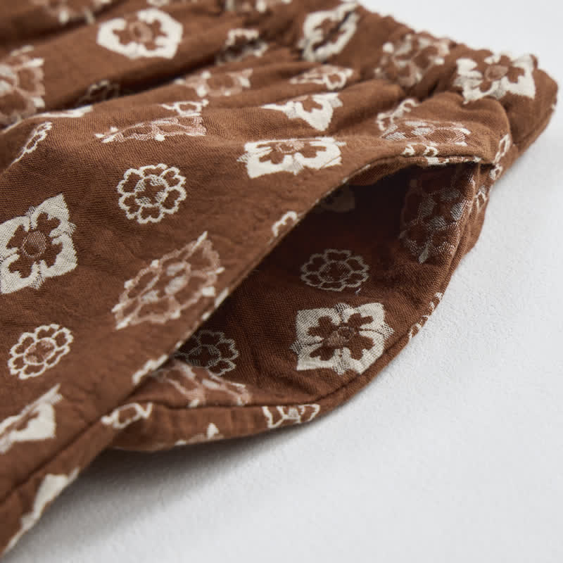 Ownkoti Retro Geometric Long Sleeve Pajama Set - image 3