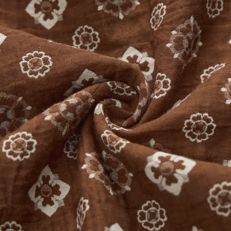 Ownkoti Retro Geometric Long Sleeve Pajama Set - image 7