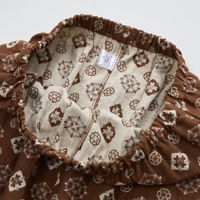 Ownkoti Retro Geometric Long Sleeve Pajama Set - image 5