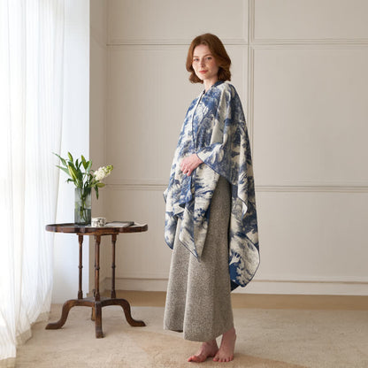 Ownkoti Vintage Jungle Toile Poncho Shawl Wrap - image 3