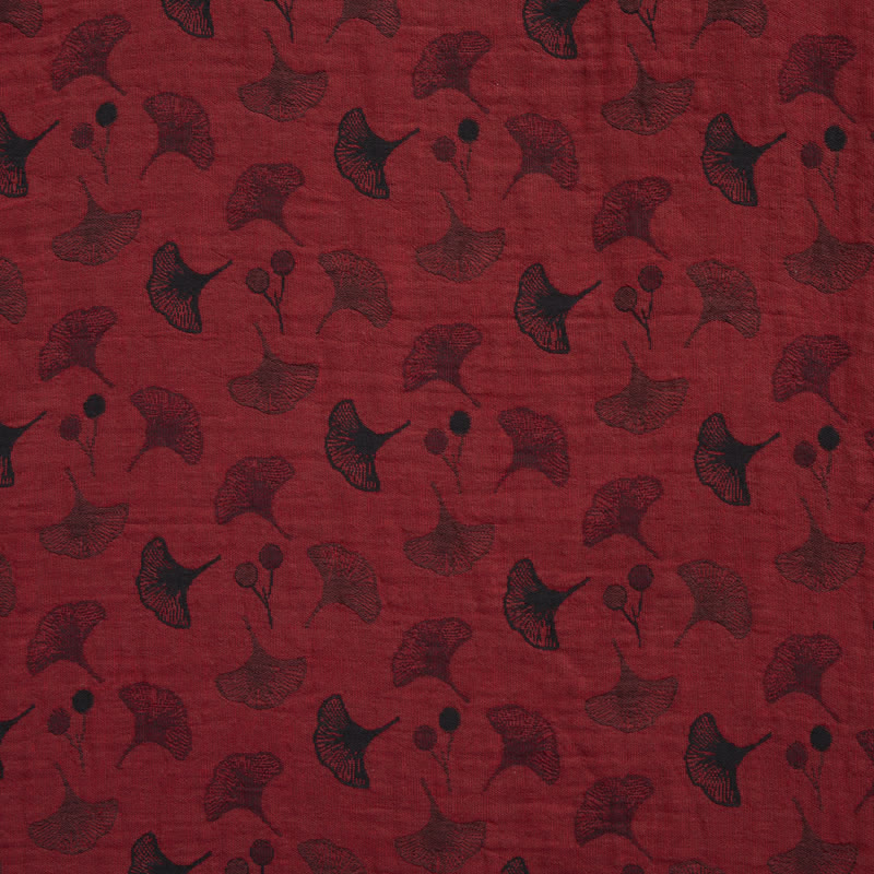 Ownkoti Ginkgo Leaf Oriental Tassel Cotton Pajamas - image 12