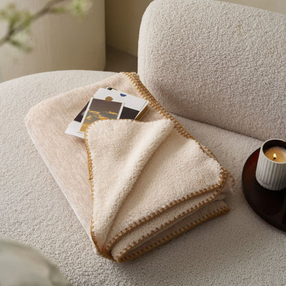 Ownkoti Minimalist Dual-Sided Sherpa Fleece Throw Blanket - image 13