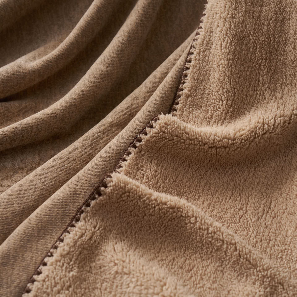 Ownkoti Minimalist Dual-Sided Sherpa Fleece Throw Blanket - image 3