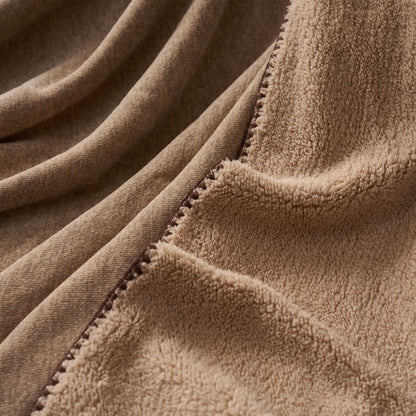 Ownkoti Minimalist Dual-Sided Sherpa Fleece Throw Blanket - image 3