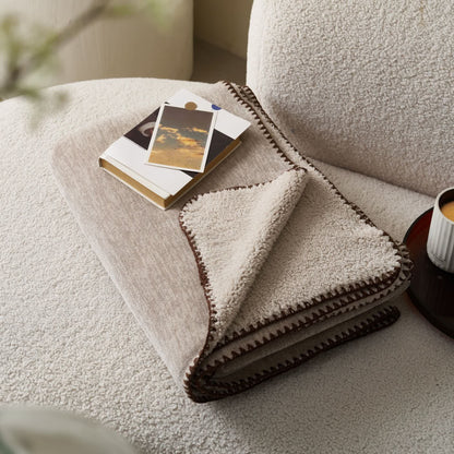 Ownkoti Minimalist Dual-Sided Sherpa Fleece Throw Blanket - image 10