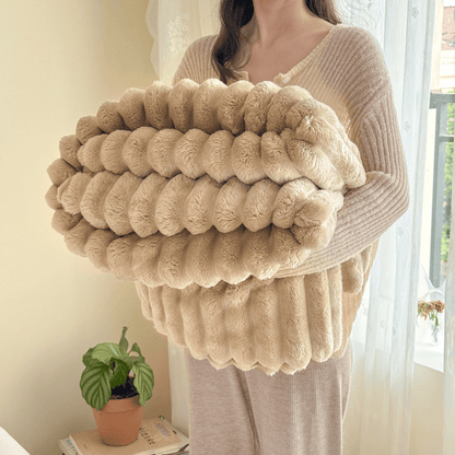Ownkoti Soft & Warm Cozy Fleece Blanket - Coffee - 79" x 91" - image 7