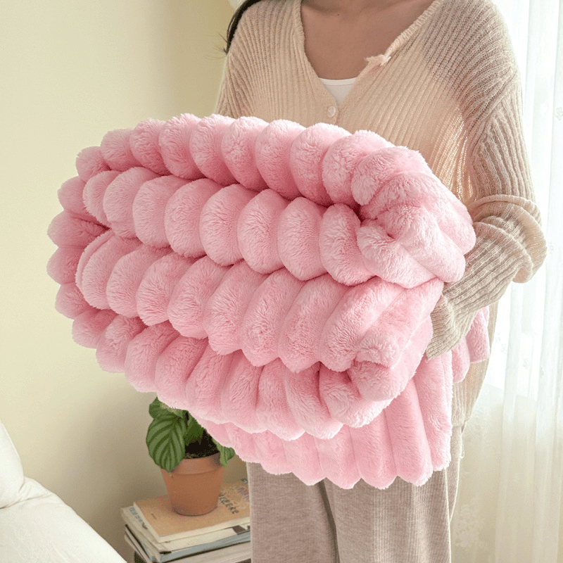 Ownkoti Soft & Warm Cozy Fleece Blanket - Pink - 79" x 91" - image 17