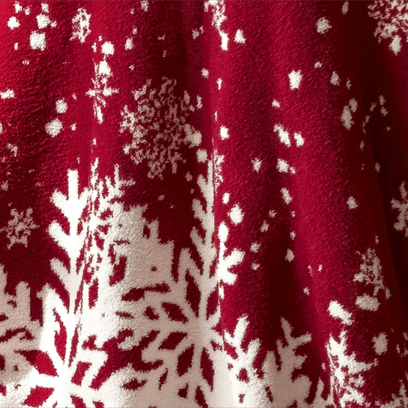 Ownkoti Christmas Red Snowflake Throw Blanket - image 6