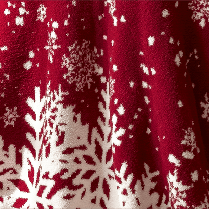 Ownkoti Christmas Red Snowflake Throw Blanket - image 6