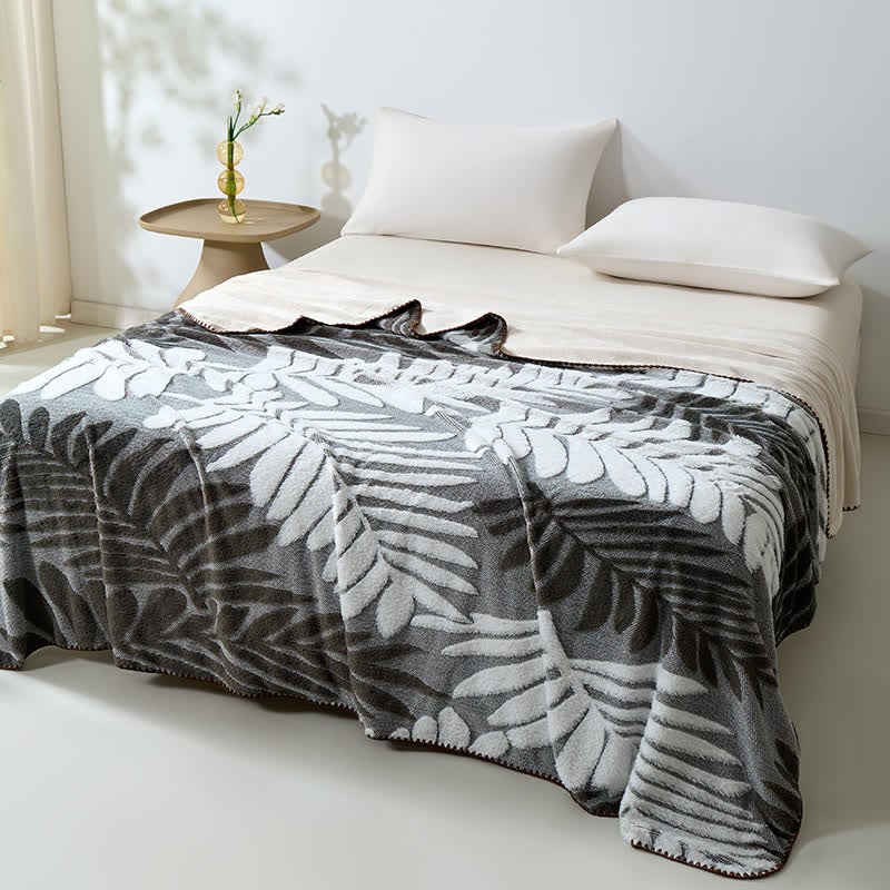 Ownkoti Modern Botanical Fleece Throw Blanket - image 1