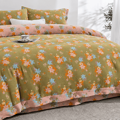 Ownkoti Crabapple Blossom Cotton Duvet Cover Bedding Set - image 2