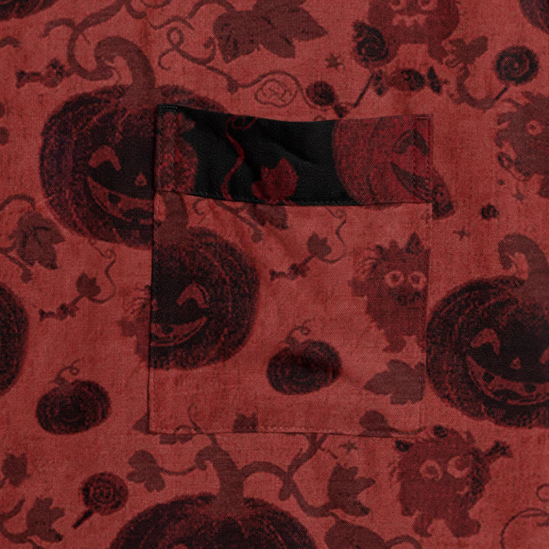 Ownkoti Red-Black Halloween Monster Cotton Kimono Robe - image 4