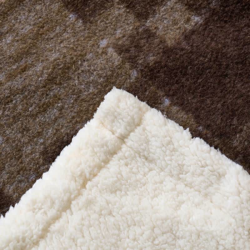 Ownkoti Double-Layer Sherpa Checkerboard Throw Blanket - image 7