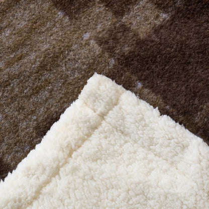 Ownkoti Double-Layer Sherpa Checkerboard Throw Blanket - image 7