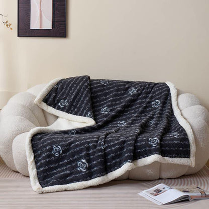 Ownkoti Vintage Floral Plush Feece Throw Blanket - image 1