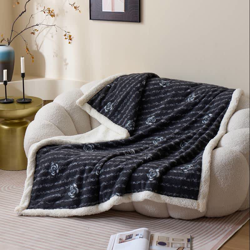 Ownkoti Vintage Floral Plush Feece Throw Blanket - image 2