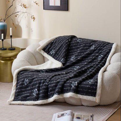Ownkoti Vintage Floral Plush Feece Throw Blanket - image 2
