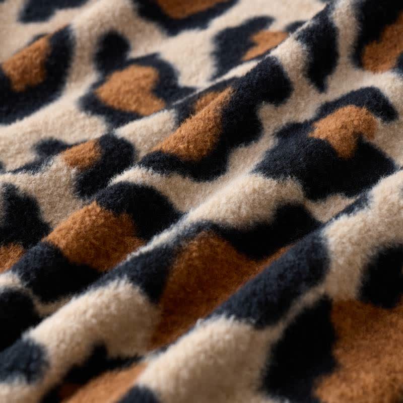 Ownkoti Classic Leopard Fluffy Sherpa Throw Blanket - image 7