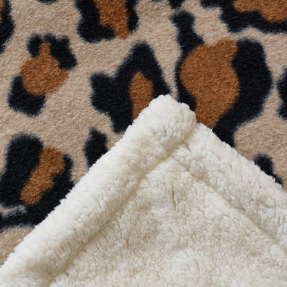Ownkoti Classic Leopard Fluffy Sherpa Throw Blanket - image 6