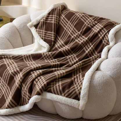 Ownkoti Plaid Grid Plush Fleece Throw Blanket - image 3
