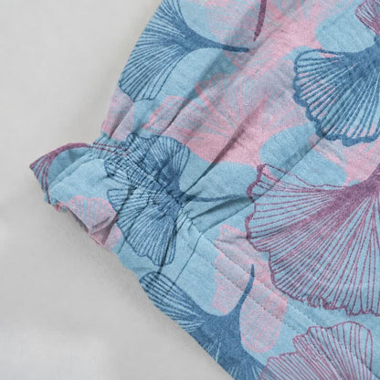 Ownkoti Vintage Ginkgo Leaf Cotton Lounge Pants - image 3