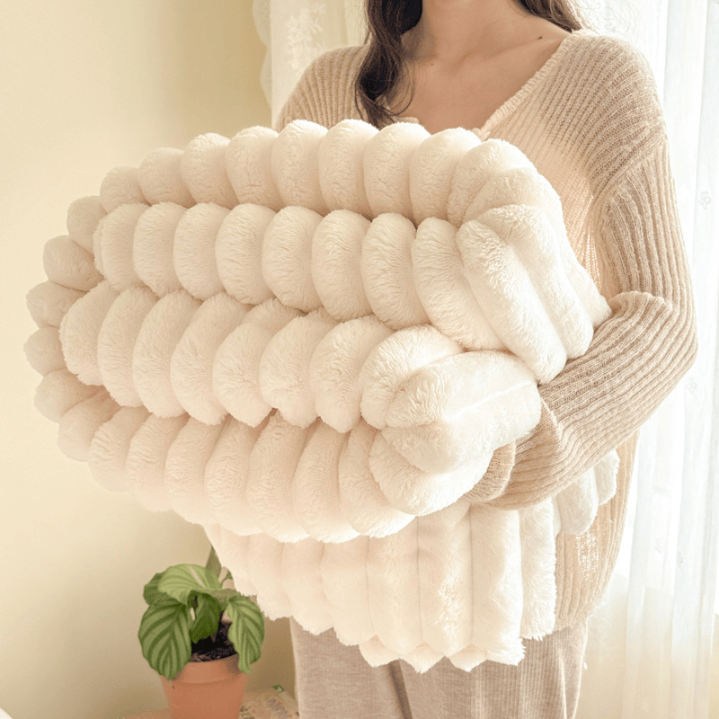 Ownkoti Soft & Warm Cozy Fleece Blanket - White - 79" x 91" - image 12
