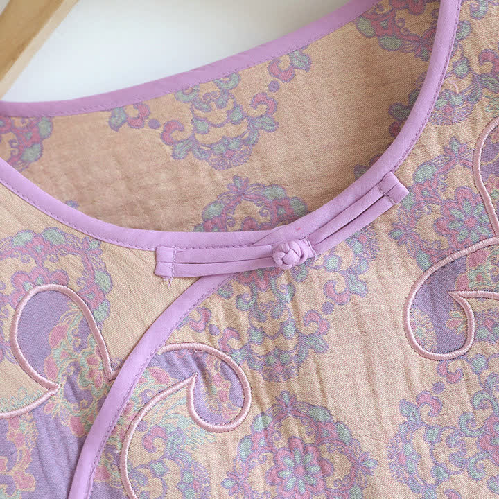 Ownkoti Vintage Oriental Cotton Gauze Lounge Set - image 5