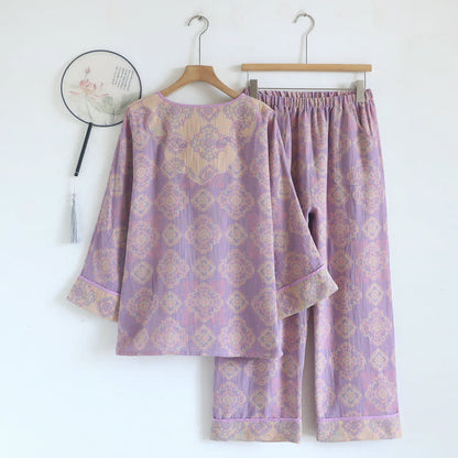 Ownkoti Vintage Oriental Cotton Gauze Lounge Set - image 1