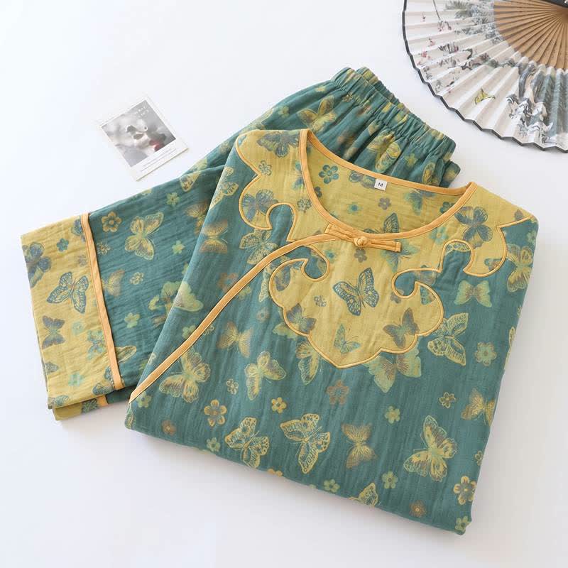 Ownkoti Pastoral Butterfly Cotton Gauze Lounge Set - image 1