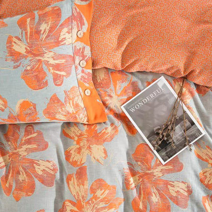 Ownkoti Artistic Flower Cotton Duvet Cover Bedding Set - image 4