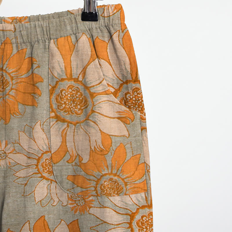 Ownkoti Oriental Sunflower Cotton Pajama Set - image 10