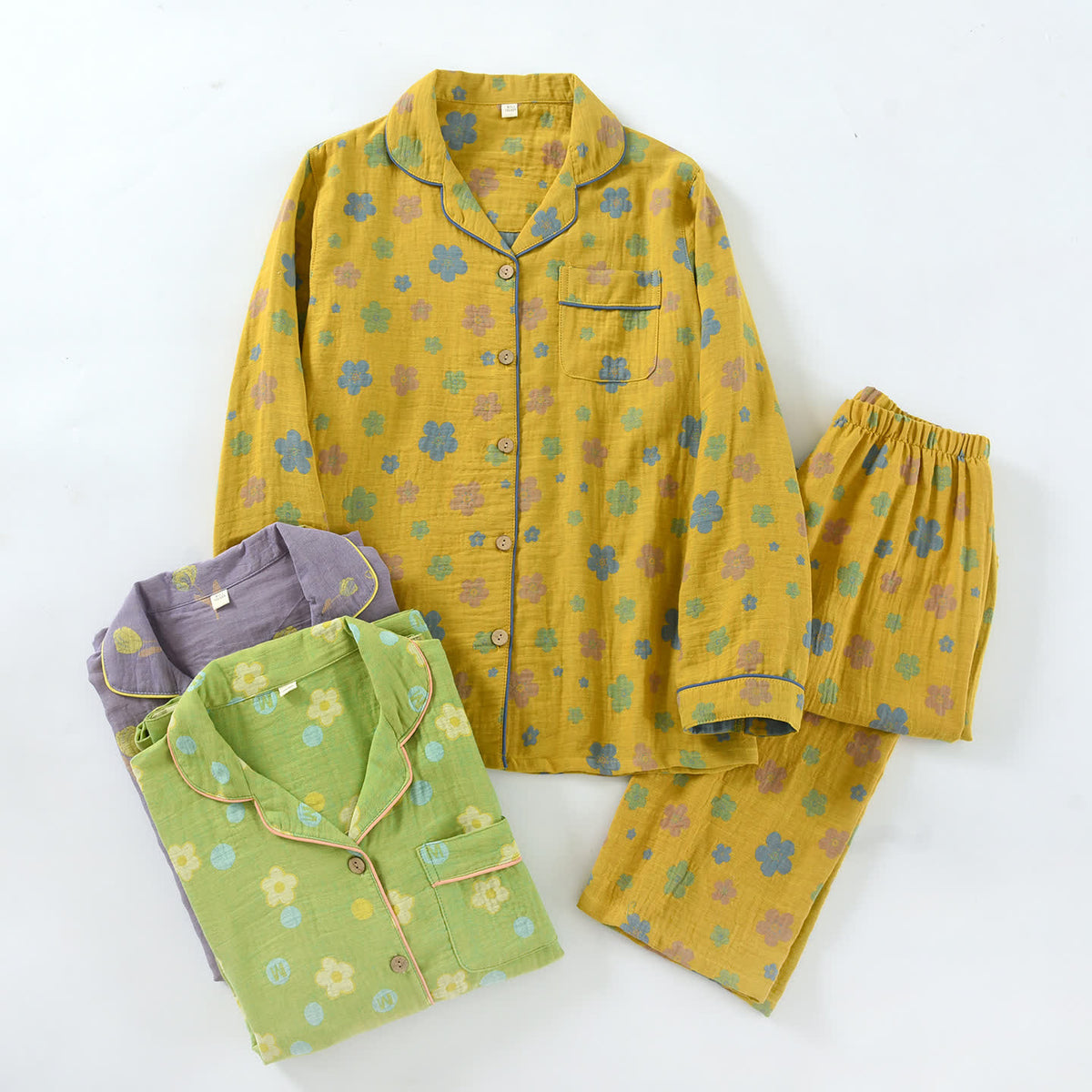 Ownkoti Floral Cotton Piped Loungewear Set - image 0