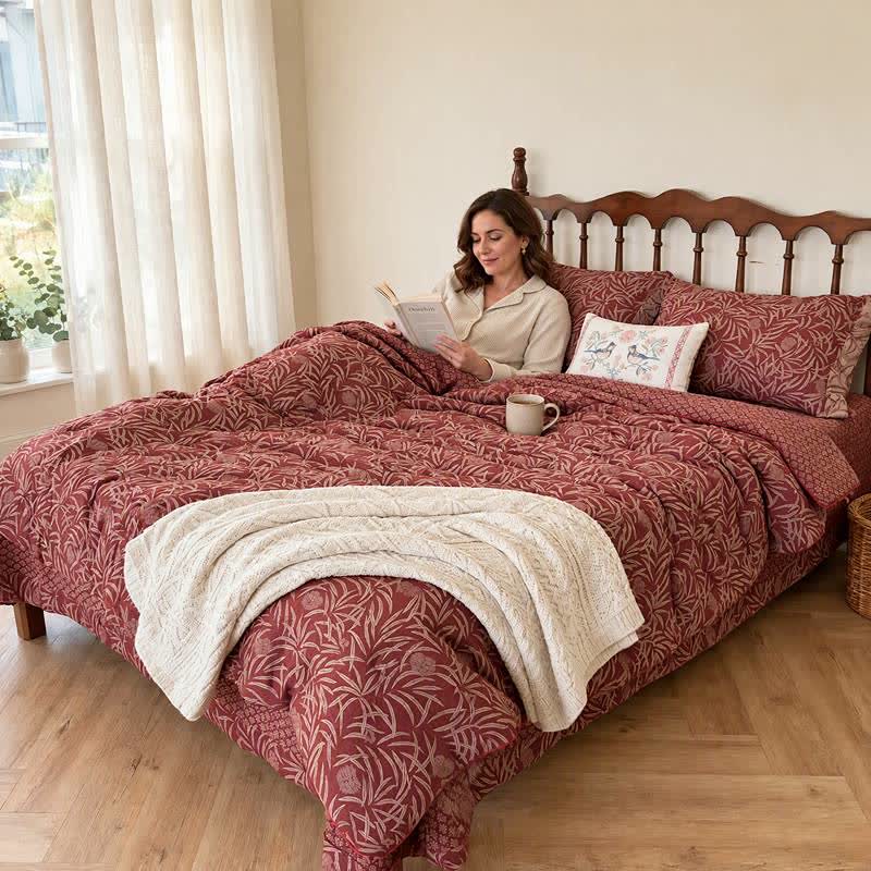 Ownkoti Botanical Flower Reversible Cotton Quilt - image 8