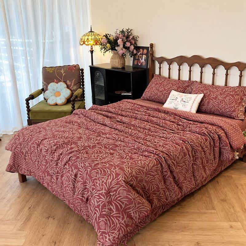 Ownkoti Botanical Flower Reversible Cotton Quilt - image 8