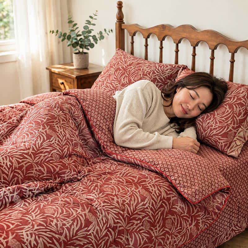 Ownkoti Botanical Flower Reversible Cotton Quilt - image 9