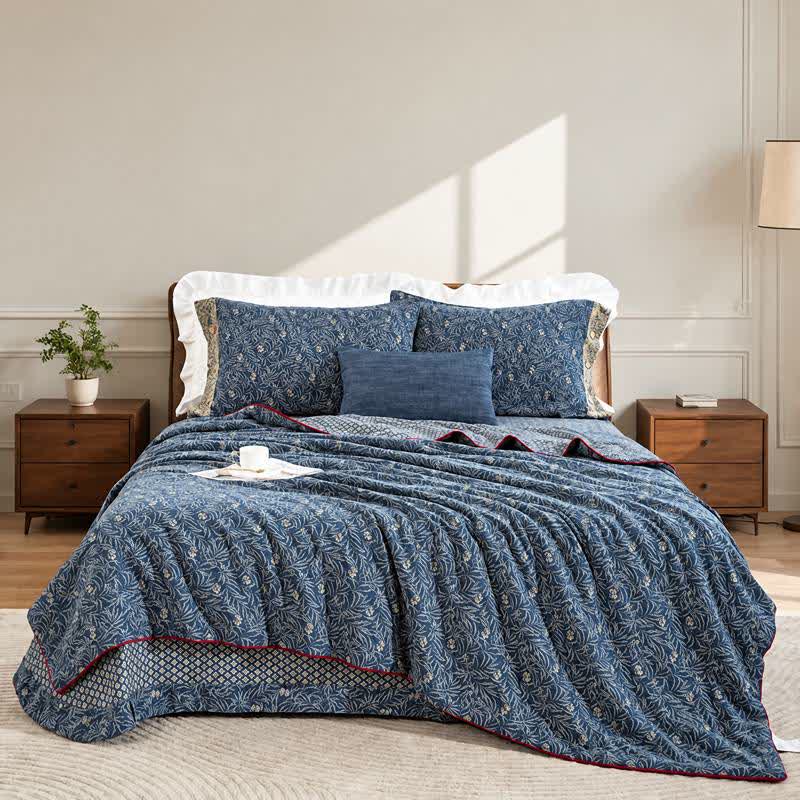 Ownkoti Botanical Flower Reversible Cotton Quilt - image 2