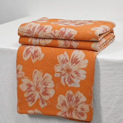 Ownkoti Reversible Orange & Blue Flower Cotton Quilt - image 2