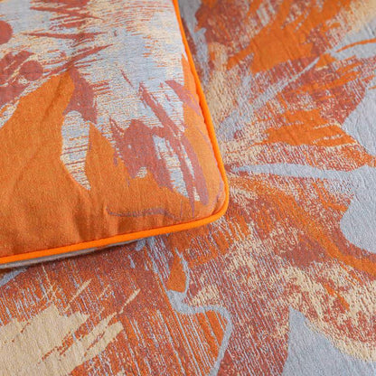 Ownkoti Reversible Orange & Blue Flower Cotton Quilt - image 6