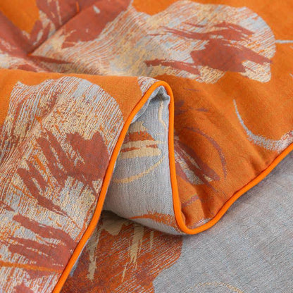 Ownkoti Reversible Orange & Blue Flower Cotton Quilt - image 18