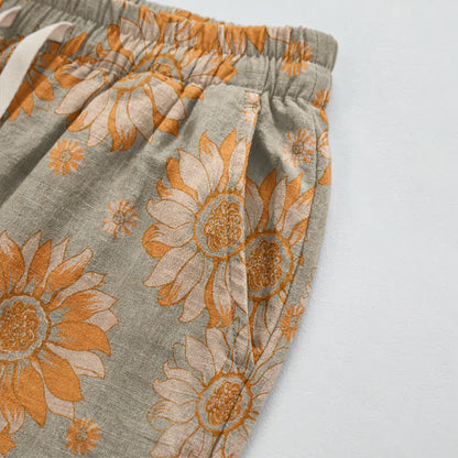 Ownkoti Vintage Sunflower Cotton Lounge Pants - image 11
